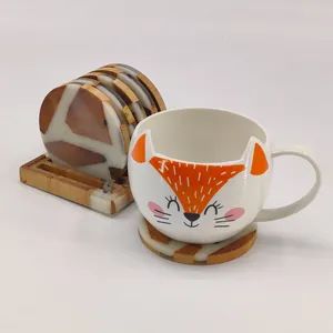 Wooden Coaster Resin Drink Coasters Set of 6 Pieces Sets Style Fashion Diameter 10cm Trademark Ebei Model NO. EB-G7002 HS Code 4421909090 - Xiamen Ebei Import & Export Co., Ltd. - China