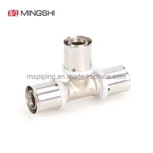 Press Fittings for Multilayer Pipes with Aenor Cstb Wras Uet Type Equal Origin China Model NO. M-1 Material Brass Lateral - Zhejiang Mingshi Xingxin HVAC Technology Co., Ltd. - China