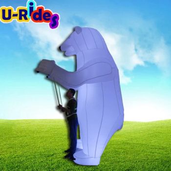 Inflatable Polar bear advertising walking cartoon with LED lights - Guangzhou U-Rides attraction Co.,Ltd - China