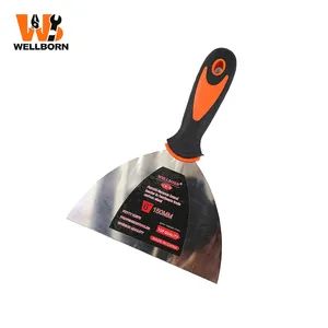 Smiling Face Handle, 6-Inch Stainless Steel Putty Knife for Precision Finishing Work - Wellborn Tools - China