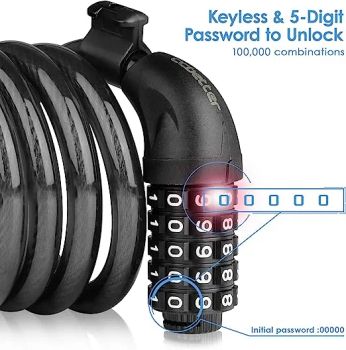 Keyless Cable Padlock Bike Steel Wire Locks Coded Bicycle Ring Lock - Jiangsu B-Line Tools Co., Ltd. - China