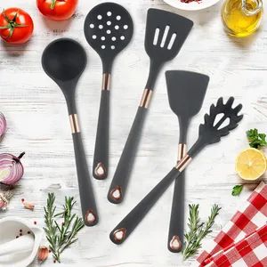 Hot Selling 5 in 1 Silicone Kitchen Accessories Kitchenware Cooking Tools Household Utensils Set - Jiangmen Chengfu Metal Products Co., Ltd. - China