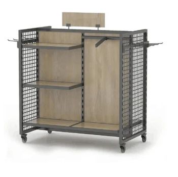 Retail Clothing Store Metal Shelves Design Standing Modern Style Clothes Display Racks Shelves - Adidea (Xiamen) Industry And Trade Co., Ltd. - China