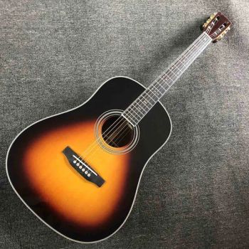 Custom 41 Inch Aaaaa All Solid Spruce Wood Folk Guitar Classic D Type 28s Acoustic Guitar - Shenzhen Grand Technology Co., Ltd. - China