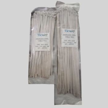 Stainless Steel Cable Ties (100mm) Length 100 mm Finish Polished Ss Grade SS 304 Packaging Size Packet Material Stainless - AJ Energy Solutions - India