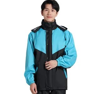Custom Logo Polyster Waterproof Rain Jackets Raincoat Reflective Workwear for Men - Jinzhou City Hejin Clothing Co., Ltd. - China