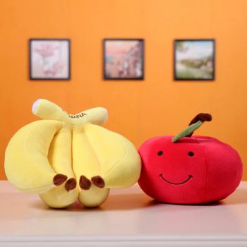 Apple Carrot Cherry Kawaii Stuffed Animal Toys Size Crew Type Doll Use Daily MOQ 50pairs Shape Animals Age ＞ 8 Years Height - Hangzhou Xianghui Internation Trading Co., Ltd - China