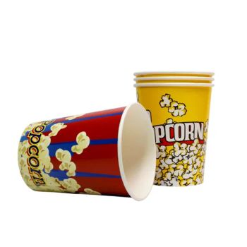 Eco-Friendly Popcorn Paper Cups Fast Food Custom Snack Food Packaging 46oz 1300ml Popcorn Paper Buckets - Hefei Hyde Environment Protection Technology Co., Ltd. - China