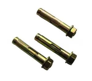 Color Zinc Plated Carbon Steel Anchor Bolts Equipped with Hex Flange Nuts - Ningbo Yongbiao Fastener Co., Ltd - China