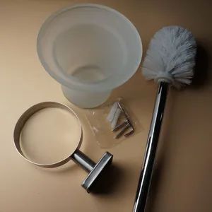 Wall Mounted Inox Stainless Steel Toilet Brush Holder Set Sets Shape Square Style Modern Finish Stain Color Silver Model NO. - Changsha Yite Bathware Co., Ltd - China