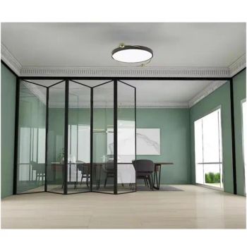 Outdoor Folding Door Accordion System with Weatherproof Gaskets and EPDM Seals - Beijing Satisfactory Navigation Curtain Wall Decoration Engineering Co., Ltd. - China