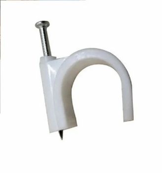 Plastic White Nail Cable Clip, Clip Size: 25 mm, Packaging Size: 100 pieces/packet - Aarav Electrical And Marketing - India
