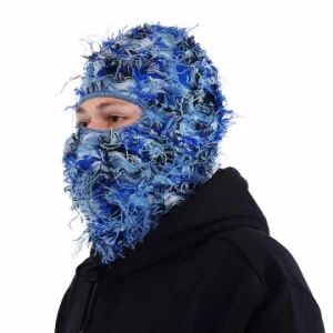 New Distressed Balaclava Knitted Balaclava Custom Logo Full Face Winter Ski Mask Windproof One Hole Grassy Face Mask - Guangzhou New Apparel Trade Company Limited - China