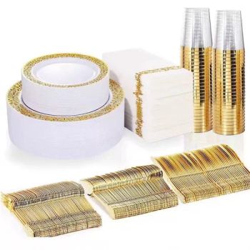 Plastic Dinnerware Set Wedding Event Birthday Dinner Party Supplies - Guangzhou Goldstar Import and Export Company Limited - China