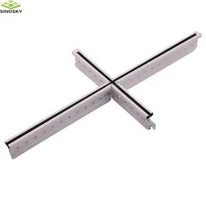 White Exposed Groove Tee Bar Shellout T Grid for Exposed Industrial Ceilings - HEBEI SINOSKY NEW MATERIALS CO., LTD. - China