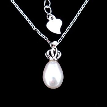 Sterling 925 Silver Pearl Chain Necklace with Imperial Crown Shaped - Shenzhen Chenqi Limited - China