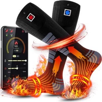 7.4V Smart Li Ion Rechargeable Electric Foot Warmer Men's Skiing Hunting Fishing Cycling Heated Socks - Shenzhen Simcos Technology Co., Ltd. - China