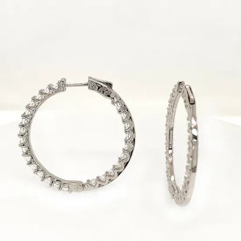 New Arrival Korea Fashion Jewelry Wholesale Cubic Zirconia Hoop Earring for Girl - Qingdao Gemopia Jewelry Co., Ltd. - China