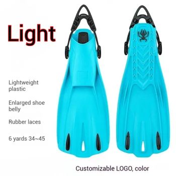 Lightweight 34-45 Large Shoe Volume Open Heel MID-Length Scuba Diving Fins with Elastic Rubber Straps for Swimming Diving Fins - Dongguan City Meizi Sports Products Co., Ltd. - China