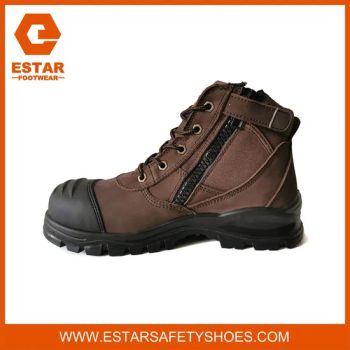 Zip Sided Outdoor Safety Boots Safety Work Shoes with TPU Bump Cap - Shandong Estar Footwear Co., Ltd - China