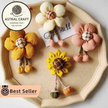 Handmade Finished Fashion Party 3D Floral Girl Flower Cloth Embroidery Brooch Pin - Shantou Tianshangxing Crafts Processing Factory - China