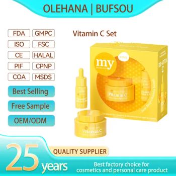 Skin Care Set Vitamin C Serum Natural Organic Lightening Glowing Brightening Whitening Face Cream - Guangzhou Olehana Biotechnology Co., Ltd - China