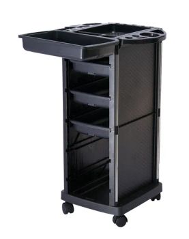 Plastic Salon Trolley Rolling Storage Cart with Drawers Color Black Origin China Model NO. T06 Condition New HS Code 871680 - Guangzhou Kuren Hairdressing Company Limited. - China