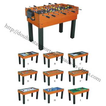 Wood Mini Soccer Table for Children Multi Games 9 in 1 Model M Feature 9 in 1 Bar Number Eight HS Code 95064090 Model NO. - Huizhou Double-Star Sports Goods Co., Ltd. - China