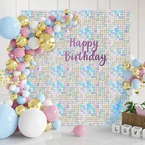 Color Square Sequin Shimmer Wall Panel Backdrop Wedding Birthday Event Party Decorations - Guangzhou Goldstar Import and Export Company Limited - China