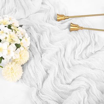 Cheesecloth Table Runners Gauze Table Runners Boho Table Runners for Bridal Shower Wedding Birthday Party Decorations - Shaoxing City Xinlan Textile CO., LTD. - China
