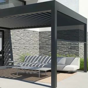 Stylish Outdoor Garden Gazebo with Adjustable Aluminium Louvres - Xiamen ALV Aluminum Co., Ltd. - China