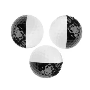 Two Color Black Ball Golf Ball Custom 2 Piece Putting Practice Half Colored Golf Balls - Xiamen Mlg Sports Equipment Co., Ltd. - China