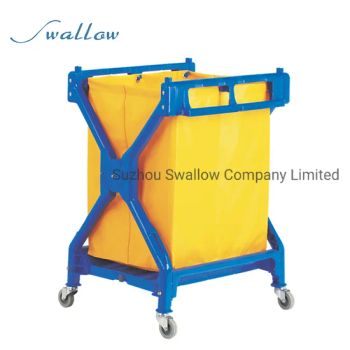X Frame Collapsible Plastic Laundry Trolley Cart for Hotel Origin China Capacity 180L Style Folding Wheel Amount 4 Warranty - Suzhou Swallow Company Limited - China