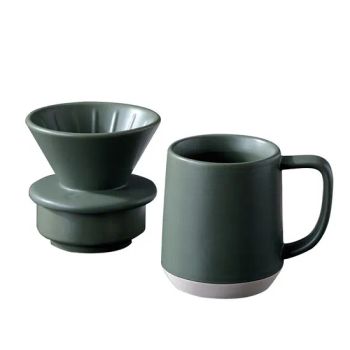 Matt Ceramic Pour Over Coffee Dripper Ceramic Conical Hand-Made Coffee Filter Cup Spiral Pattern Drip Filter Customized Logo - The Great Family Industries Co., Ltd. - China