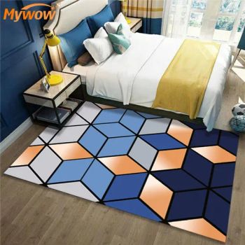 Large Soft Study Room Rugs Floor Geometric Modern Art Living Room Carpets Home Nordic Bedroom Bedside Blanket Area Rug - Guangzhou MyWow Decor Co., Ltd - China