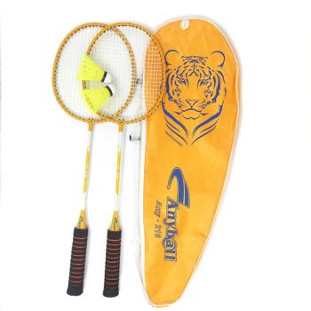 Model 216 Factory Wholesale Steel Alloy Badminton Racket Full Cover Bag Pack Iron Badminton Racquets 1 Pair - Dmantis Sports Goods Co., Ltd. - China