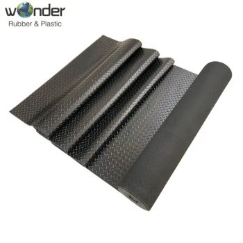 3mm Corrugated Wide Ribbed Rubber Sheets Flooring Origin He Bei Trademark Wonder Thickness 3mm-8mm HS Code 4008210000 Width - Wonder Rubber & Plastic Co., Ltd. - China