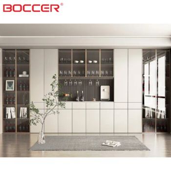 Modern High - Capacity Plywood Dining Sideboard with Display Cabinets - Guangzhou BOCCER Furniture Co., Ltd - China