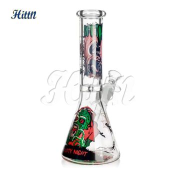 Unique Design Hittn 10 Inches Glass Beaker Smoking Water Pipes with High Quality Decals - Hejian City Shenghong Glass Products Co., Ltd. - China