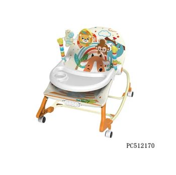 Kids Chair with Dining Table Adjustable Musical Baby Rocking Chair with Universal Wheel and Vibration - Pretty Coast Plastic Toys Co., Ltd - China