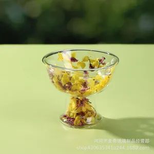 120ml Wholesale Creative Transparent Glass Drinkware-Lotus Cup for Ice Cream Dessert Milk - Ningbo Yuheng Medical Equipment Company Ltd - China