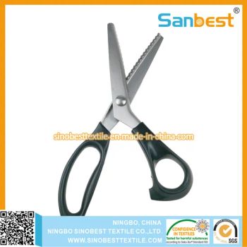 High Quality Lace Scissors/ Serrated Scissors Color Silver Condition New Blade Tip Blunt Blade Type Curved Trademark - Ningbo Sinobest Textile Company Limited - China