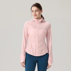 Lulu Wholesale Anti UV Breathable Women Sports Outdoor Jacket with Hooded Quick Drying Breathable Sun Protection Clothing - Dongguan Ume Trade Co., Ltd. - China