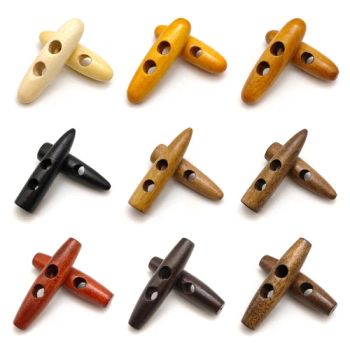 2 Holes Sewing Crafts Wood Toggle Horn Wooden Buttons Garment Accessories Clothing - Ningbo General Union Co., Ltd. - China