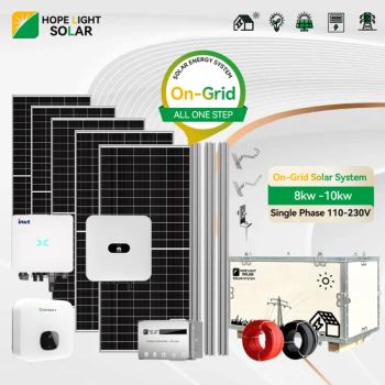 Solar Home System on Grid Inverter 10kw 12kw 15kw Single Phase Solar Energy System - Hope Light Solar Co., Ltd. - China