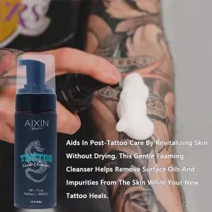 Beauty Cosmetics Skin Care Tattoo Foam Cleanser Tattoo Aftercare Cleansing - Guangzhou Aixin Cosmetic Co., Ltd. - China