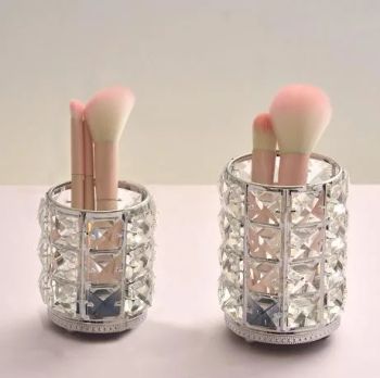 European Crystal Glass Makeup Brush Holder Nail Brush Pen Holder - Zhongshan Jiedan Crystal Co., Ltd - China