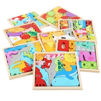 Novel Early Education Toys Animal Cars Fruit Numbers Wooden 3D Puzzles for Children - Ningbo Brt Imp. &Exp. Co., Ltd. - China