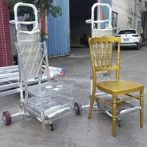 Elegant Acrylic Crystal Hotel Chair Trolley for Banquets MOQ 2PCS Model NO. CR009 Appearance Modern Packing Woven Bag Type Hotel Furniture - Foshan Sabo Furniture Co., Ltd. - China