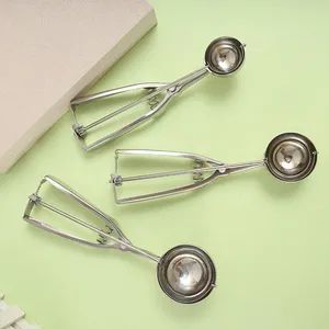 Stainless Steel Cookie Dough Scoop Ice Cream Scoop with Trigger Release Cookie Scooper - Hangzhou Happyway Imp and Exp Co., Ltd. - China